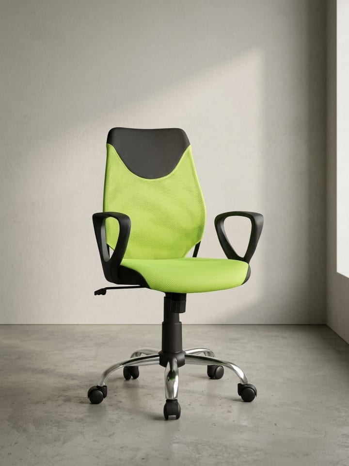 Jugenddrehstuhl DAVOS Nylon, ergonomisch, höhenverstellbar, max. 60 kg in Grün