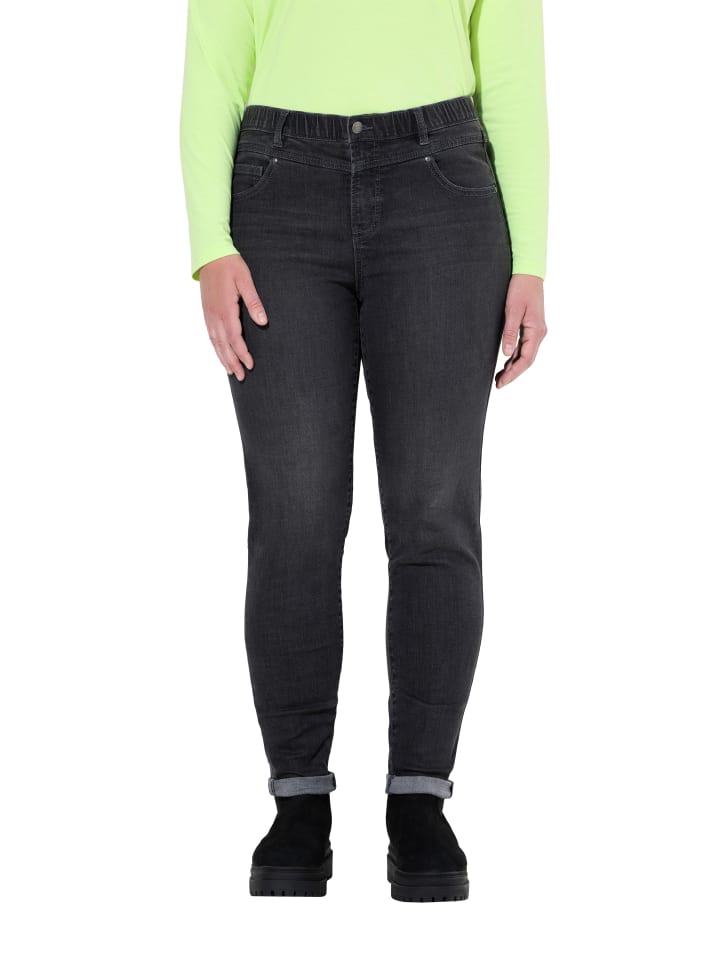 Jeans in dunkelgrau denim