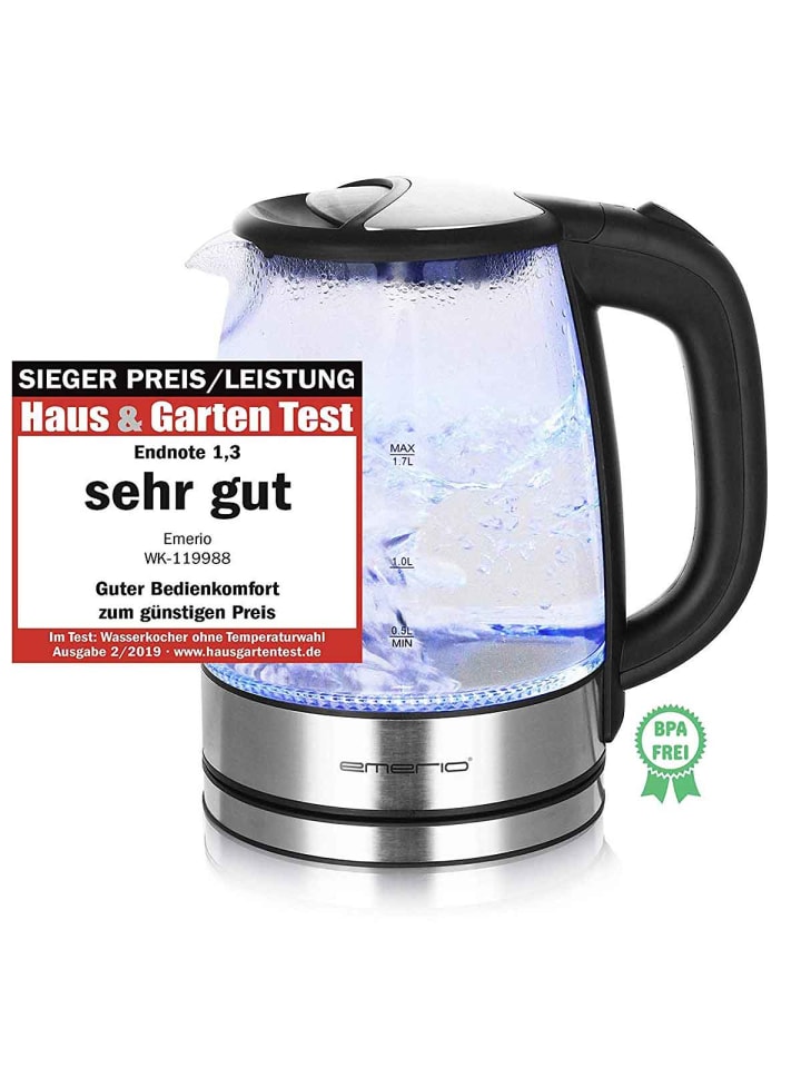 Glas-Wasserkocher 1,7 Liter WK-119988