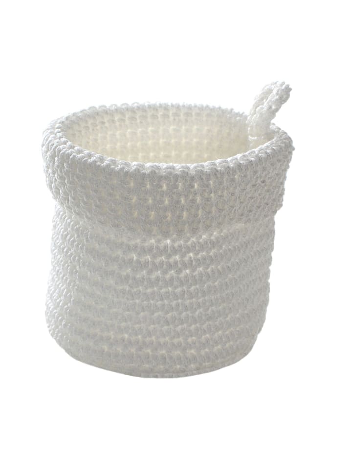 Korb in Weiß - (W)10 x (H)12 x (L)10 cm