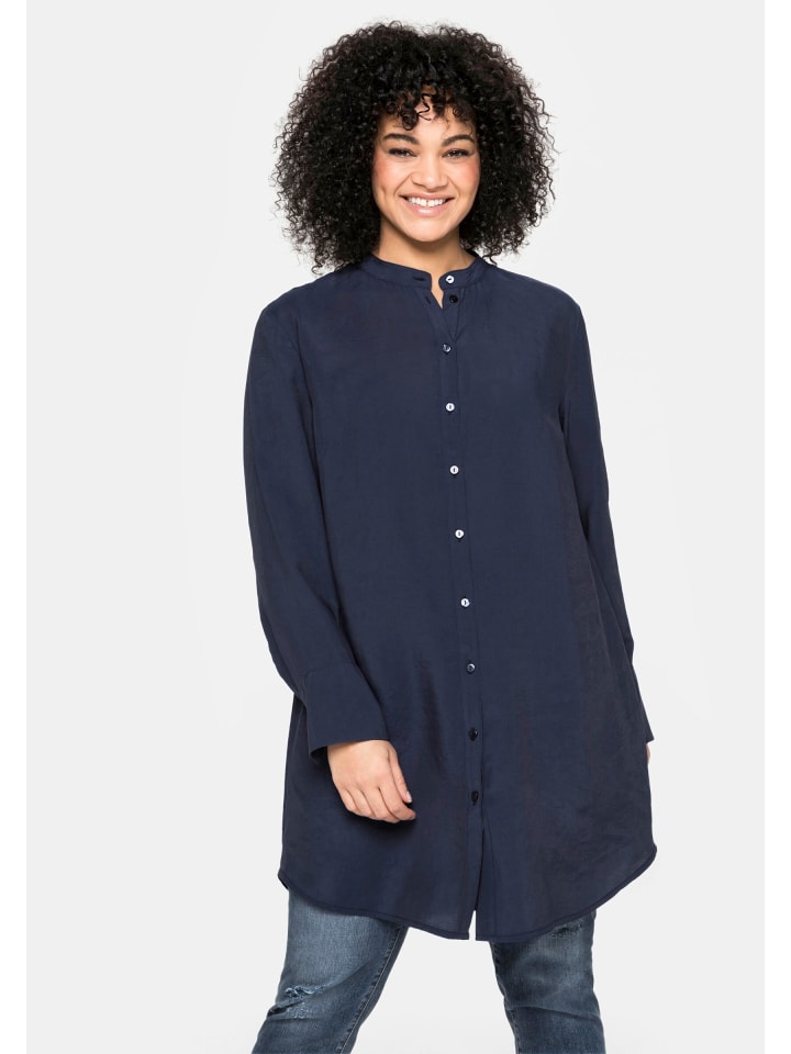 Longbluse in marine