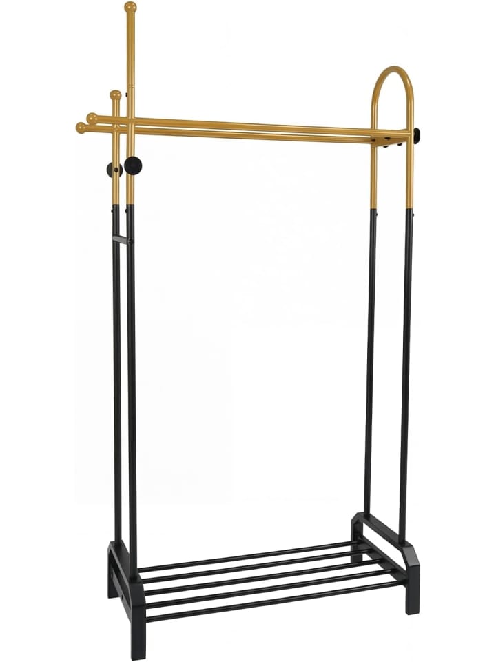 Garderobenständer 101 x 40 x 179 cm in Schwarz