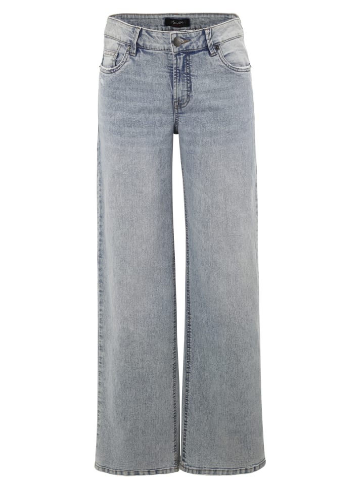 Straight-Jeans in bleched