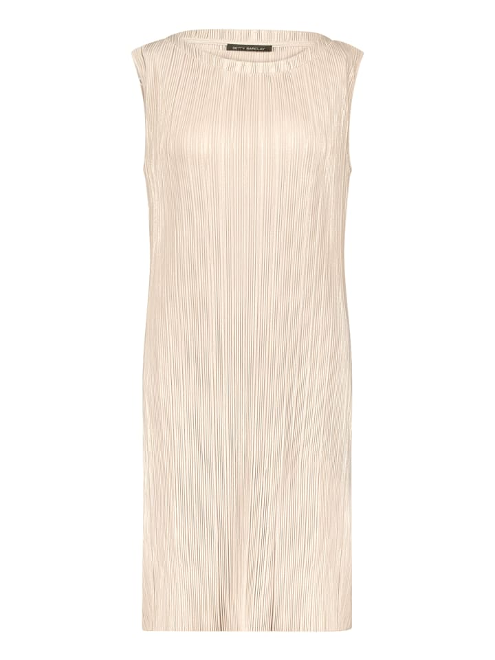 Chiffonkleid ohne Arm in Grau Beige