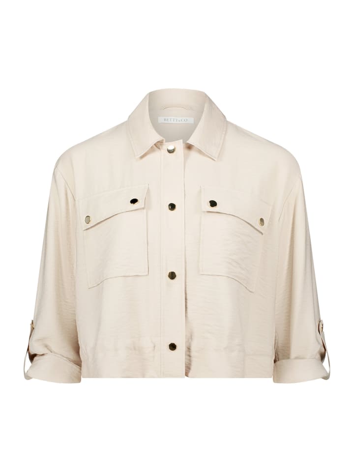 Casual-Jacke mit aufgesetzten Taschen in Grau