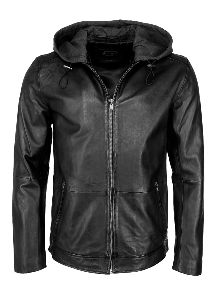 Lederjacke MM21-1-03 in schwarz