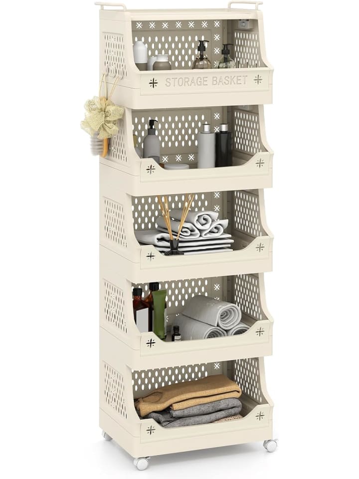 Rollwagen faltbar 44,5 x 29,5 x 118 cm in Beige