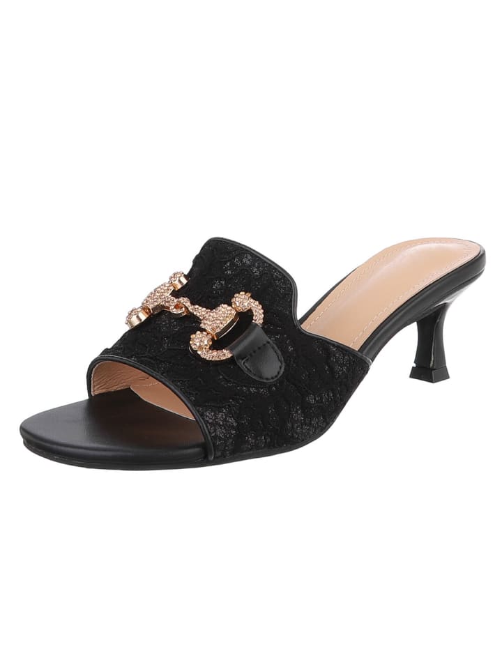 High-Heel Sandalette in Schwarz