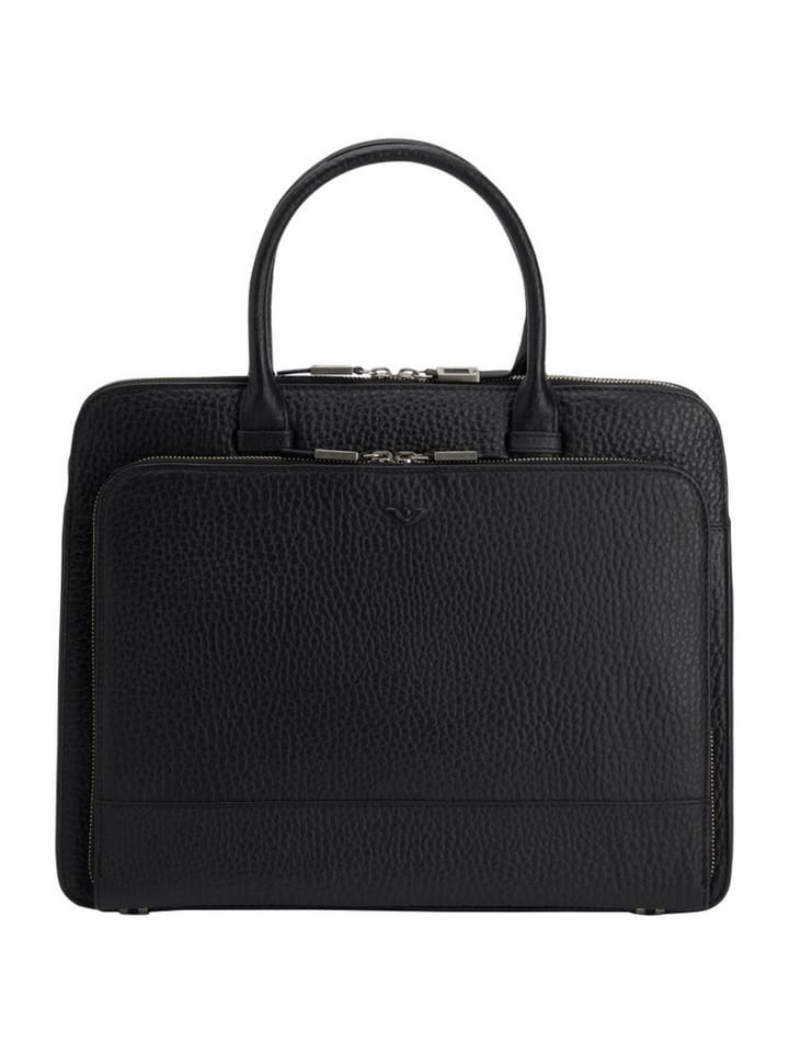 Hirsch Danielle Handtasche Leder 39 cm Laptopfach schwarz