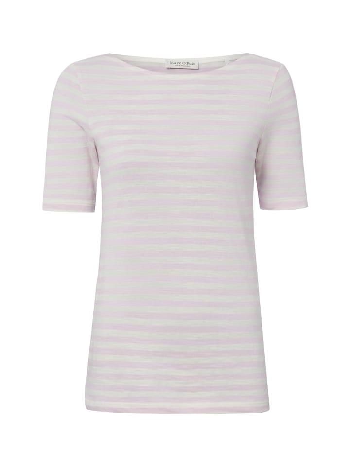 T-Shirt in rosa weiß - 0004
