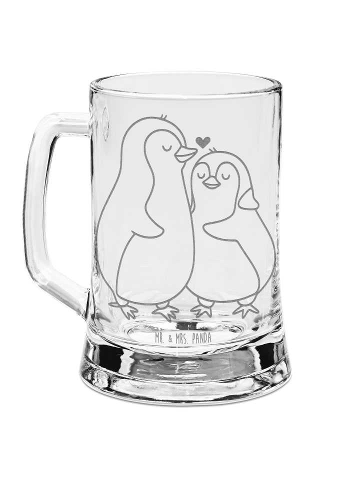 Humpen Pinguine Einschlafen ohne Spruch in Transparent