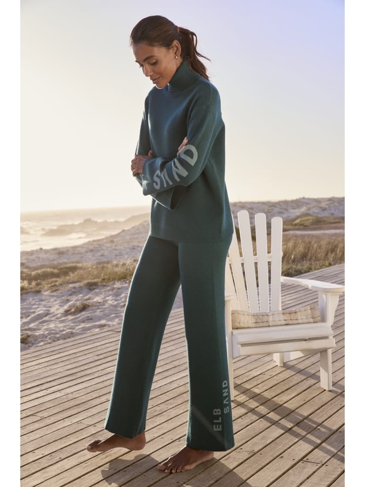 Rollkragenpullover in petrol