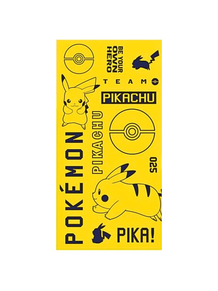 Strand-/Badetuch Pokémon Pikachu - (L) 140 cm x (B) 70 cm in Gelb