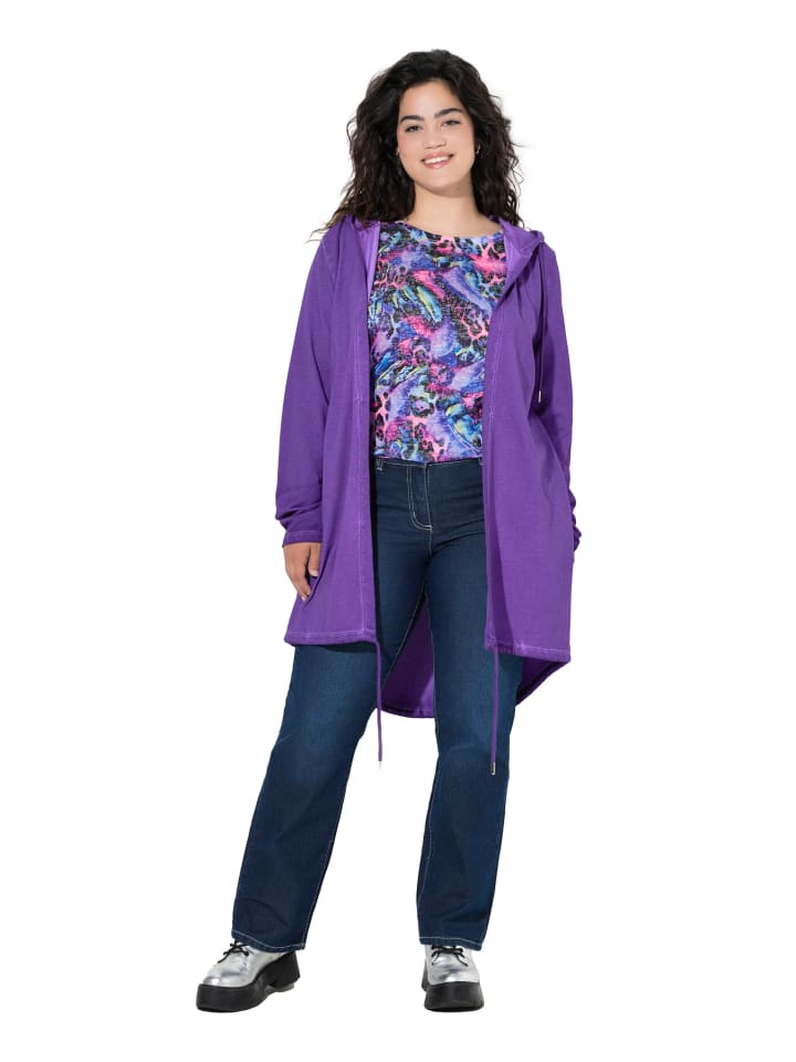 Sweatjacke in violett