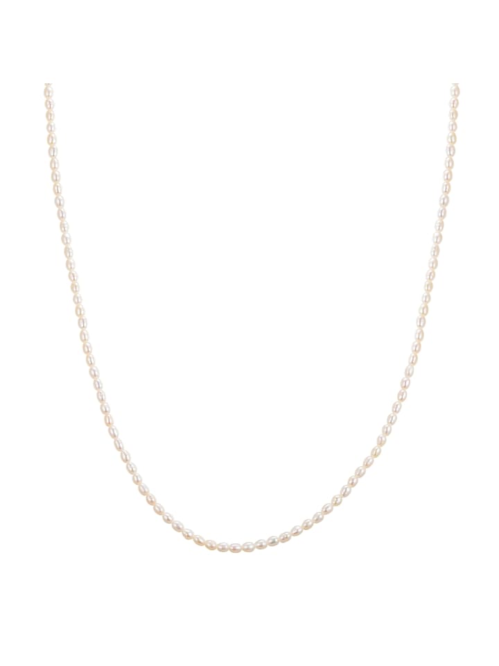 Perlen-Kette aus Sterling Silber mit Süßwasser-Zuchtperle in weiß