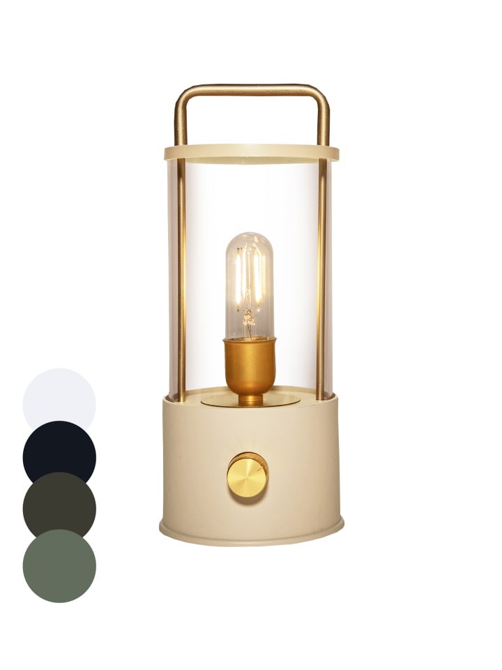 LED Laterne Lampe dimmbar Warmweiß IP44 Innen & Außen 25x11cm in Sand