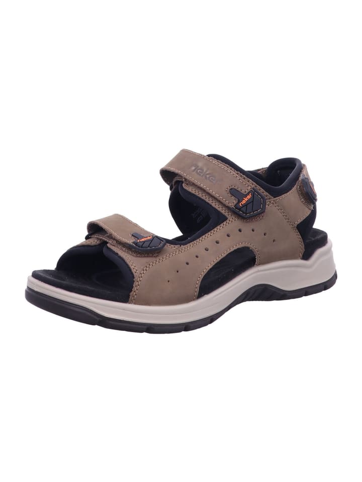 Sandalen in terra/schwarz