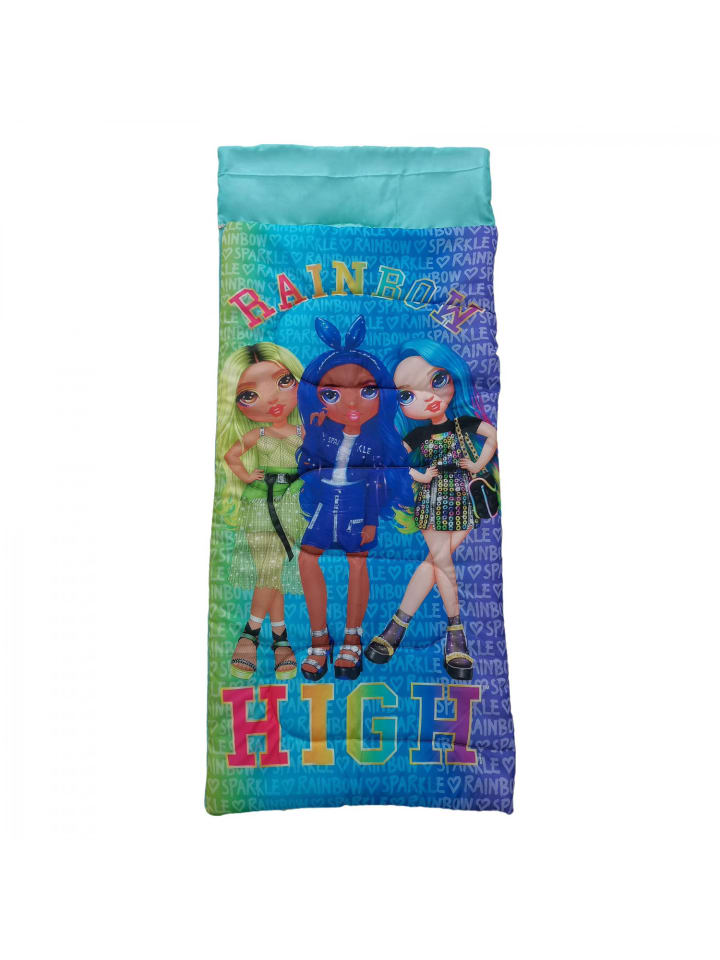 Bunter Rainbow High Schlafsack Bequeme Schlafrolle Bettrolle in Blau