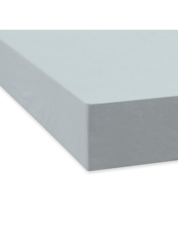 Spannbettlaken Feinbiber Spannbettlaken in silber