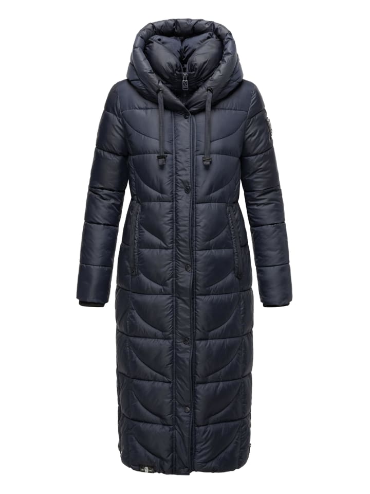 Steppmantel Waffelchen in Navy
