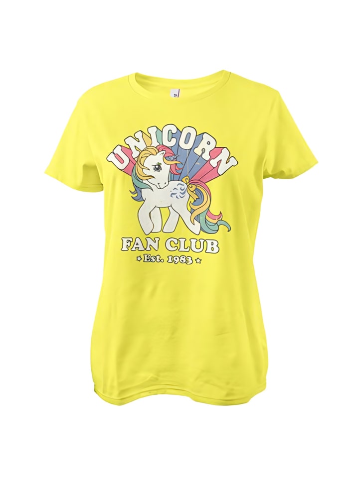 Shirt "Unicorn Fan Club Girly Tee" in Gelb