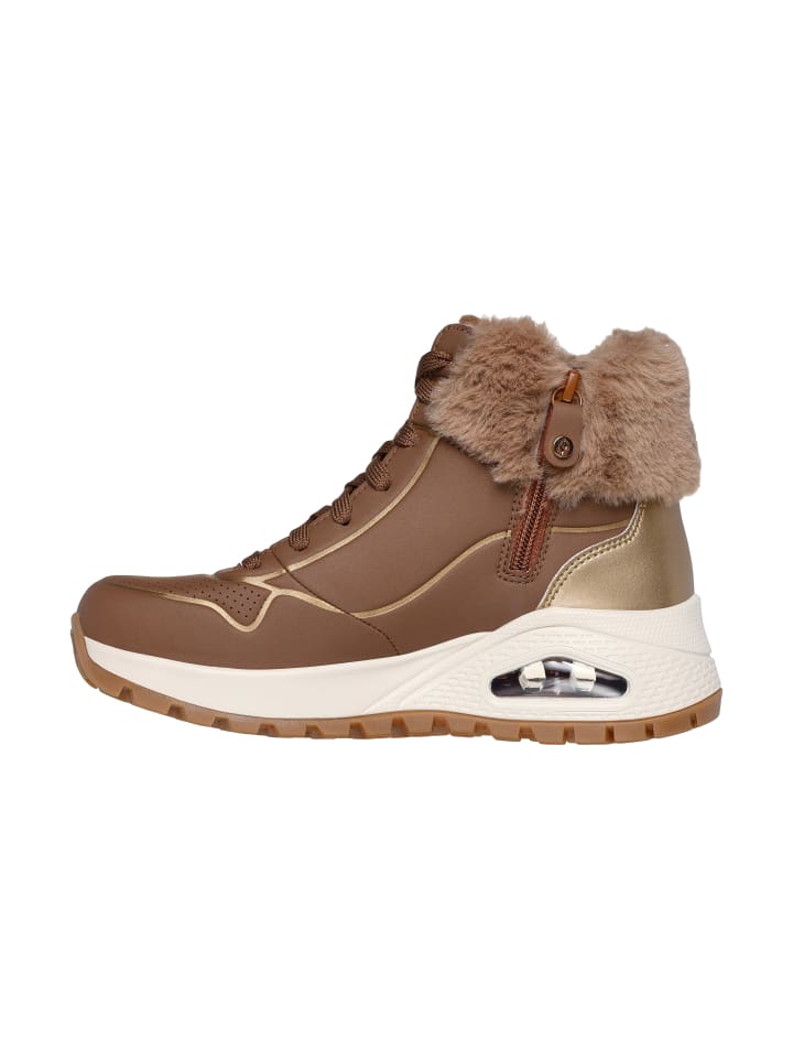 Skeckers Uno Rugged Fall Shimmer – Hohe Sneaker mit Schnürung Braun