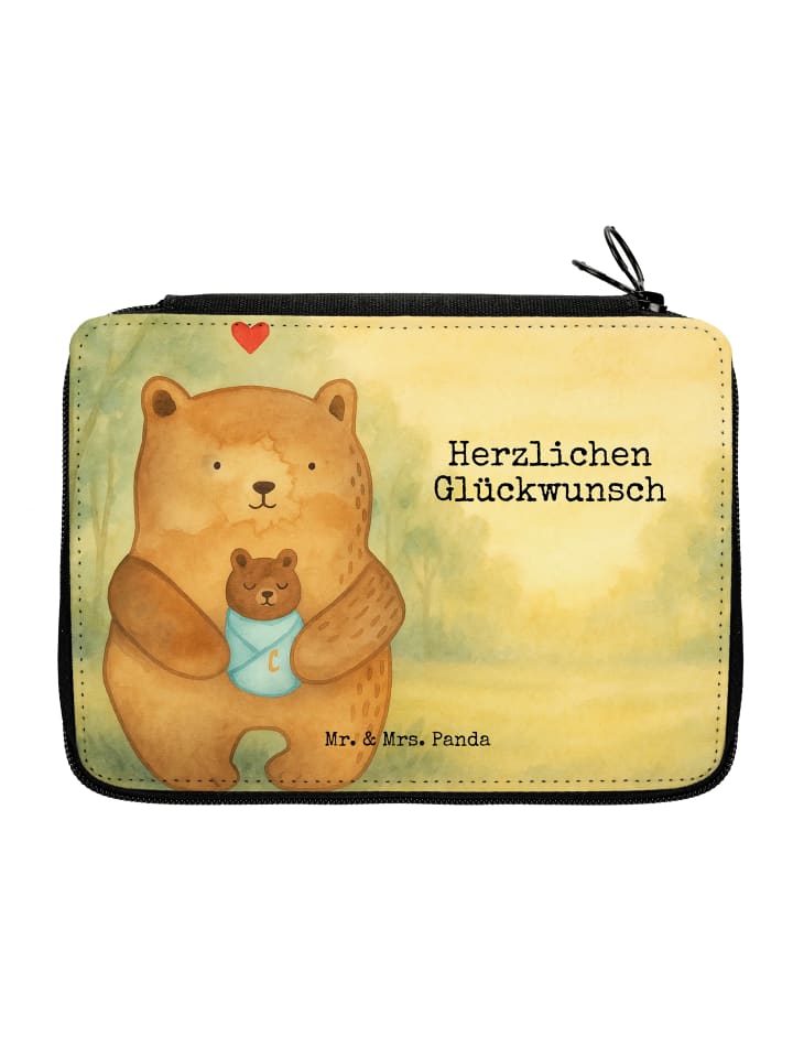 Federmäppchen Bär Baby Design mit Spruch in Weiß