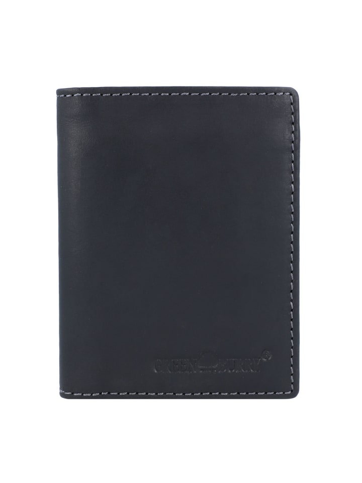 Vintage Ausweisetui RFID Leder 9 cm schwarz