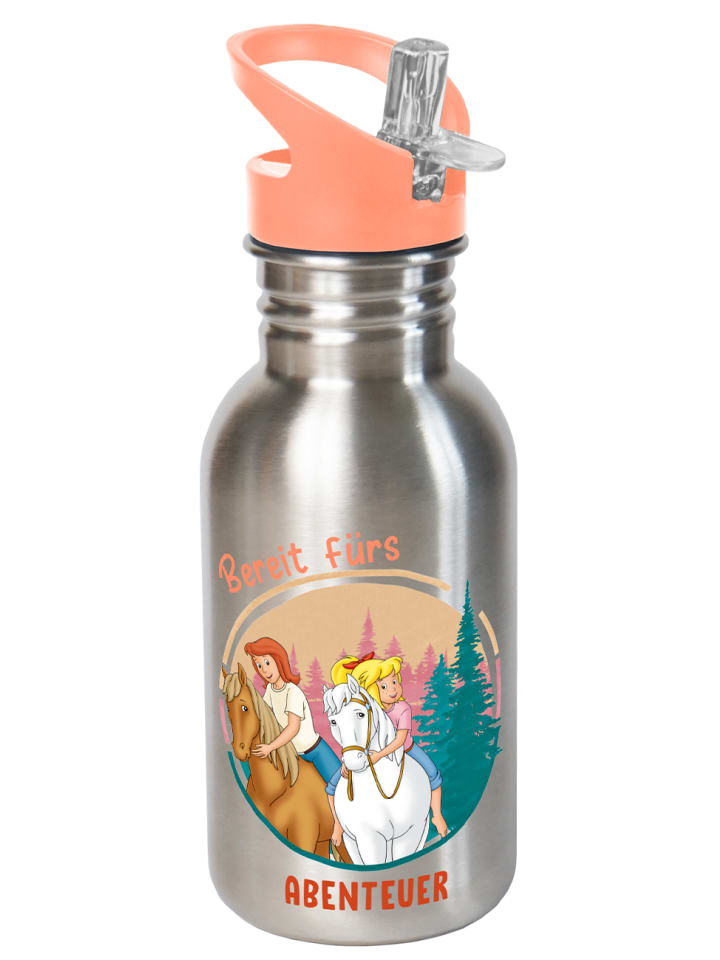 Trinkflasche Bibi & Tina Abenteuer in Apricot - 500ml