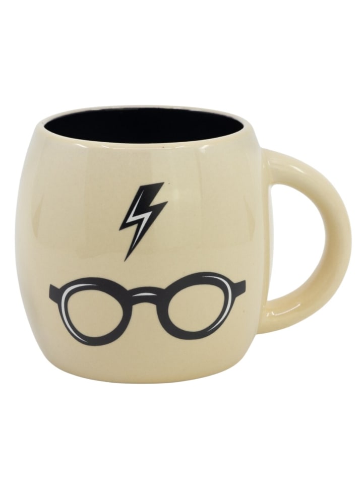 Harry Potter Kaffeetasse 380 ml mit Geschenkverpackung 13 oz in Beige