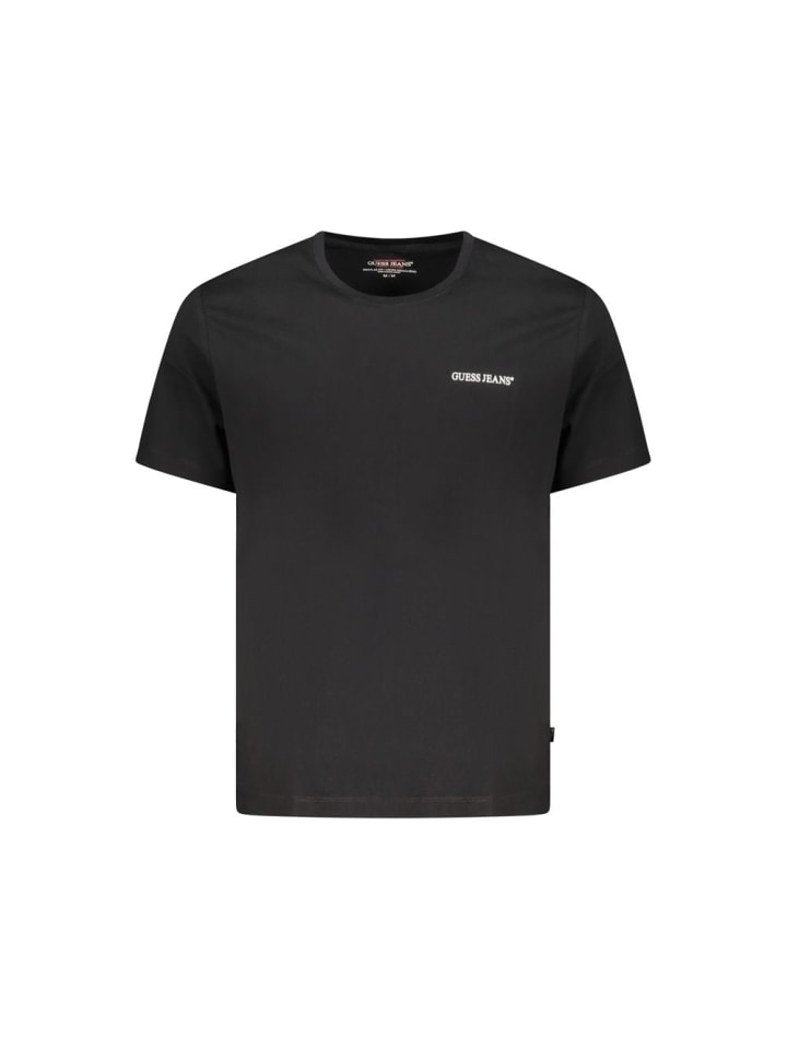 Schwarz Baumwolle Herren T-Shirt