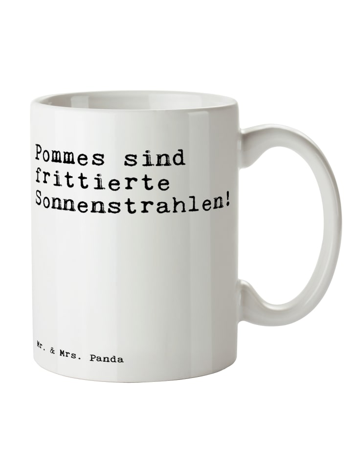 Tasse Pommes sind frittierte Sonnenstrahlen!...... in Weiß