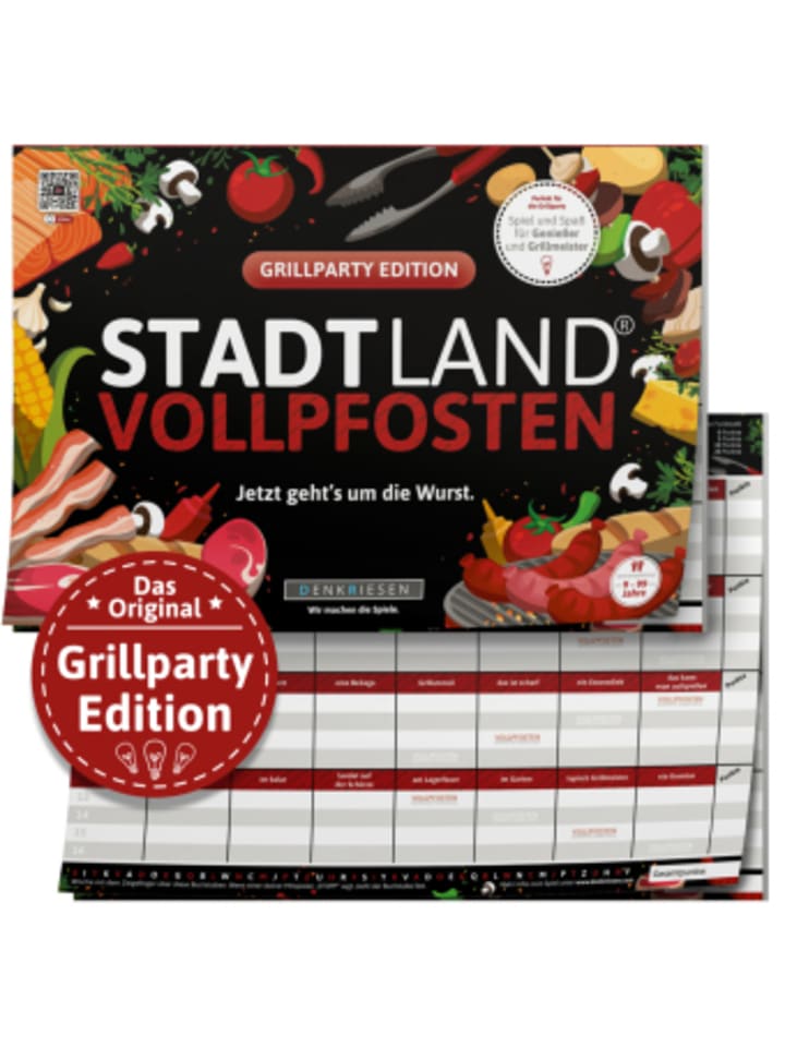 Spiel - DENKRIESEN - STADT LAND VOLLPFOSTEN® - GRILLPARTY EDITION - "J
