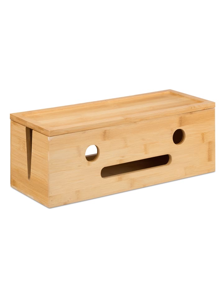 Kabelbox in Natur - (B)42 x (H)15,5 x (T)16 cm