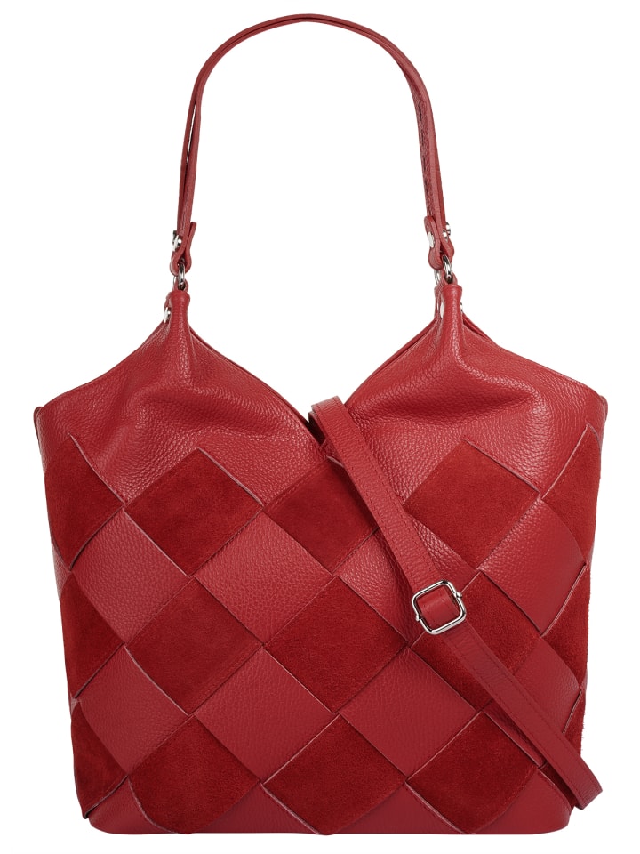 Shopper echt Leder in rot