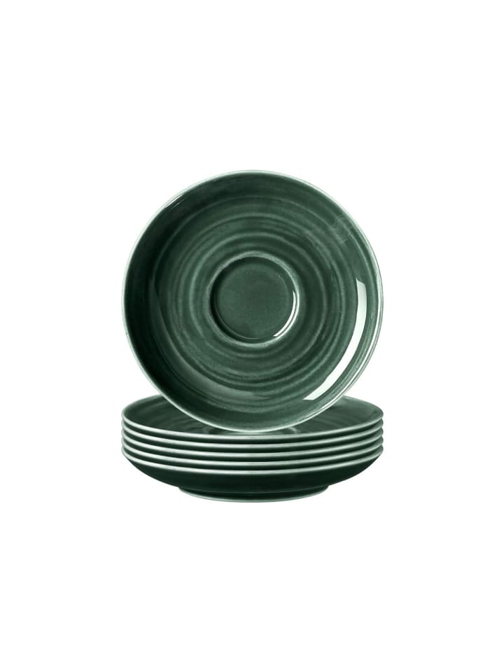 6er Set Espressountertassen Terra in Moosgrün ø 12 cm