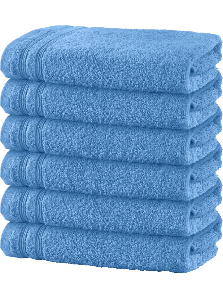 Handtuch 6er-Pack Heidelberg in hellblau