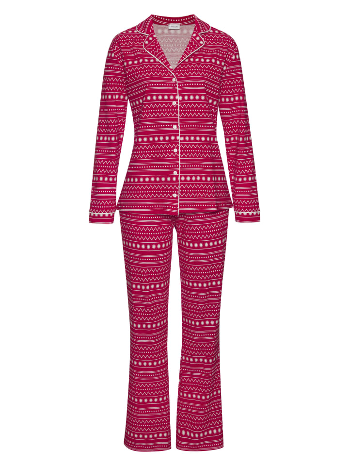 Pyjama in rot gemustert