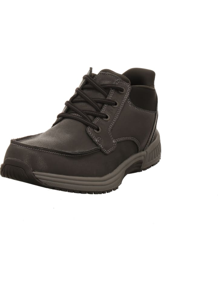 Schnürstiefeletten in schwarz