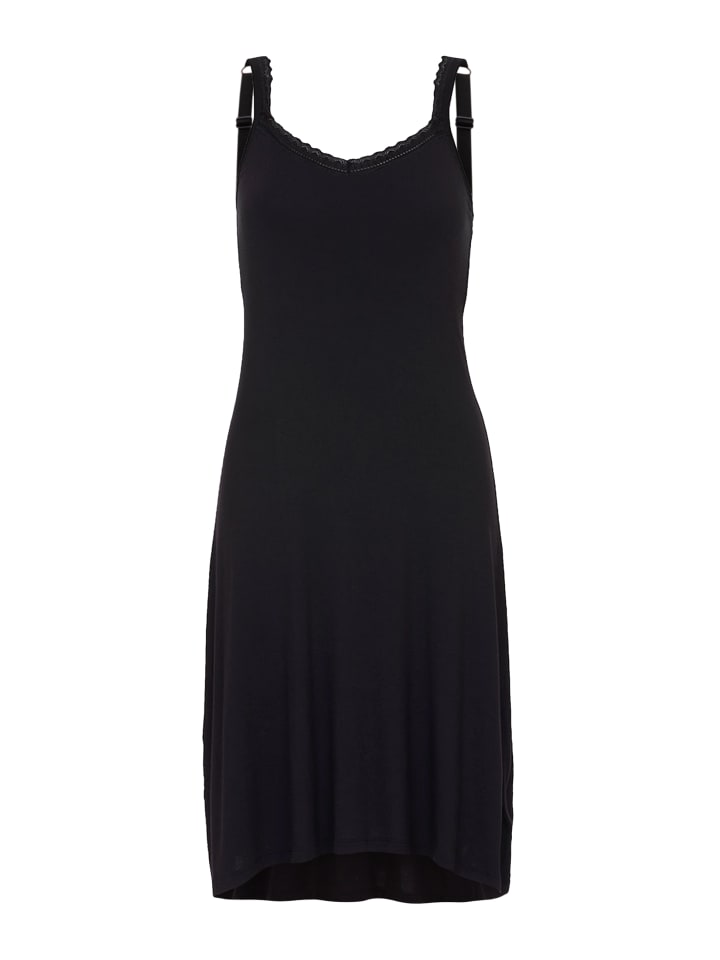 Bonnie Support Short Nightdress Loungewear in schwarz