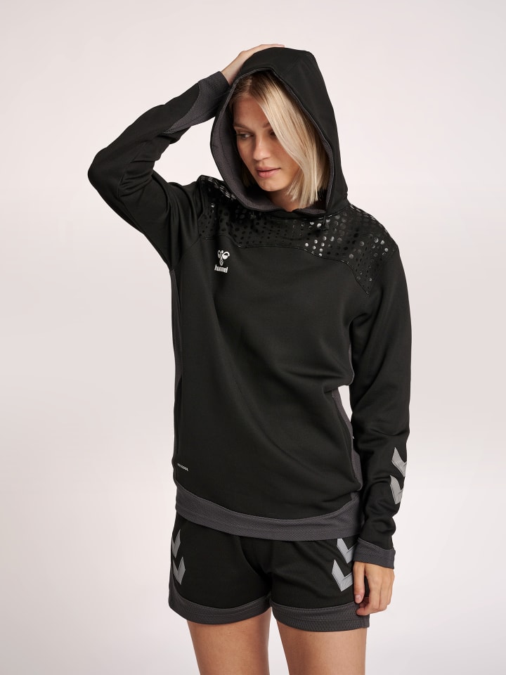 Verstellbare Taille Kapuzenpullover Hmllead Damen in BLACK