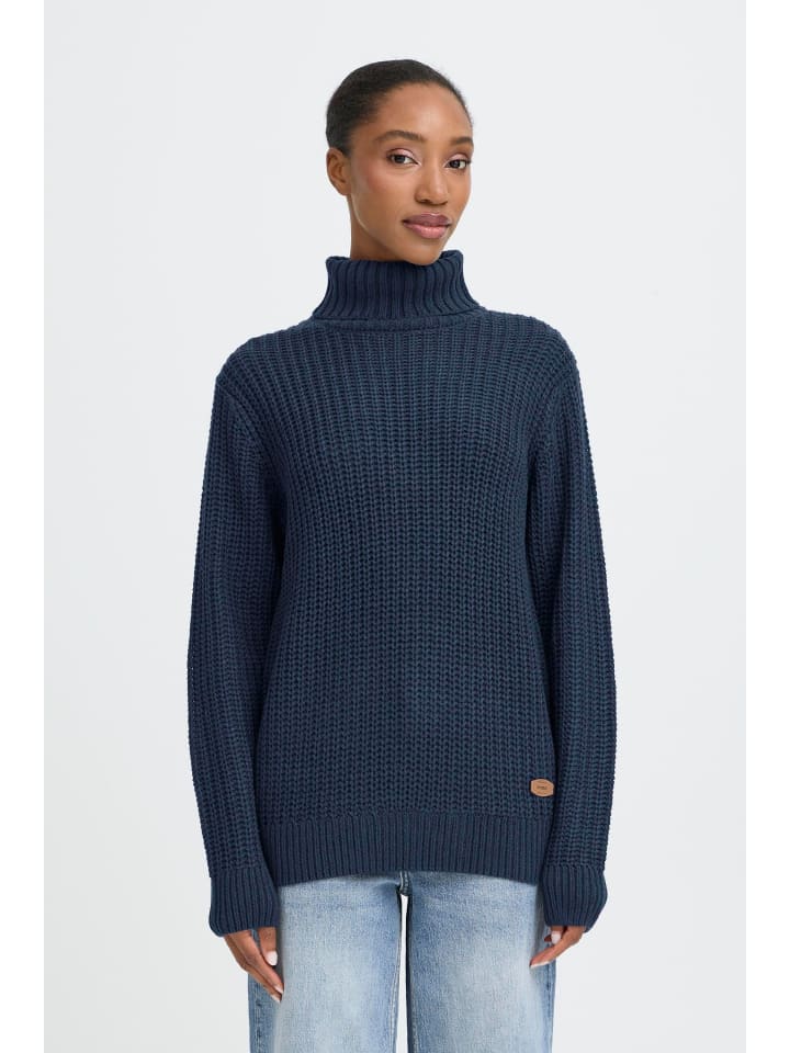 Rollkragenpullover OXEdna in Blau