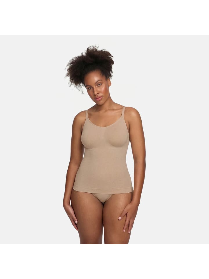 Figurformendes Unterhemd in Beige