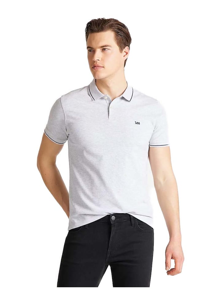 Poloshirt PIQUE POLO in Grau