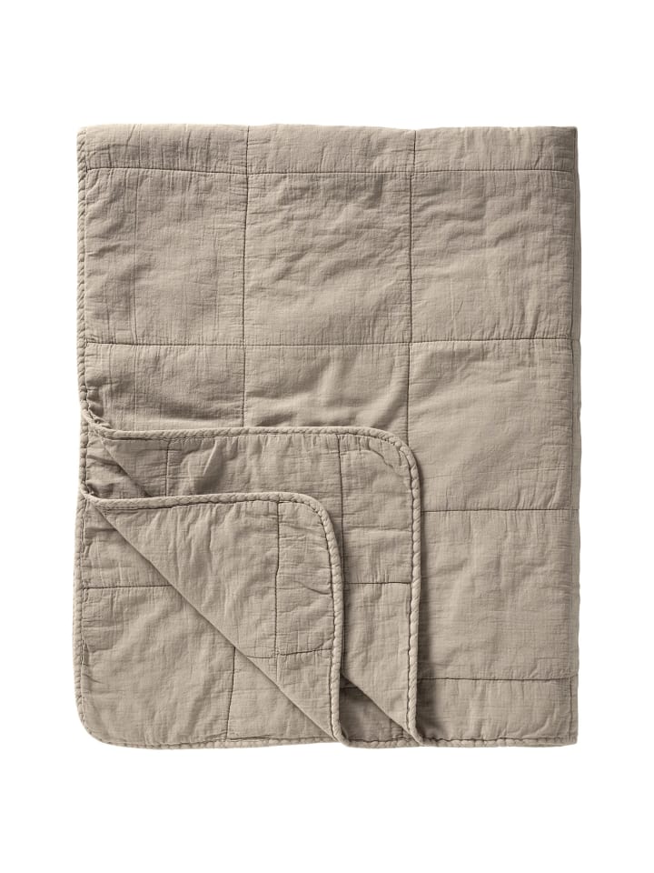 Vintage Bettdecke doppelt in linen