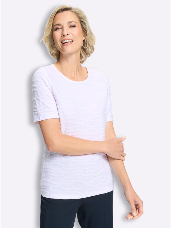Kurzarm-Shirt in weiß
