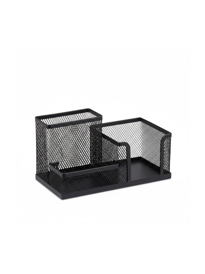 Stiftehalter in Schwarz - (B)18,5 x (H)10 x (T)9,5 cm