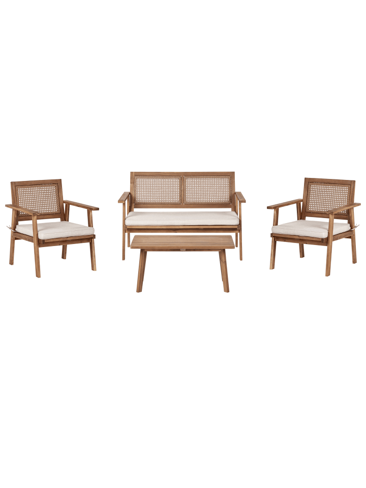 4-tlg Sitzgruppe ARENELLA in Braun/Beige