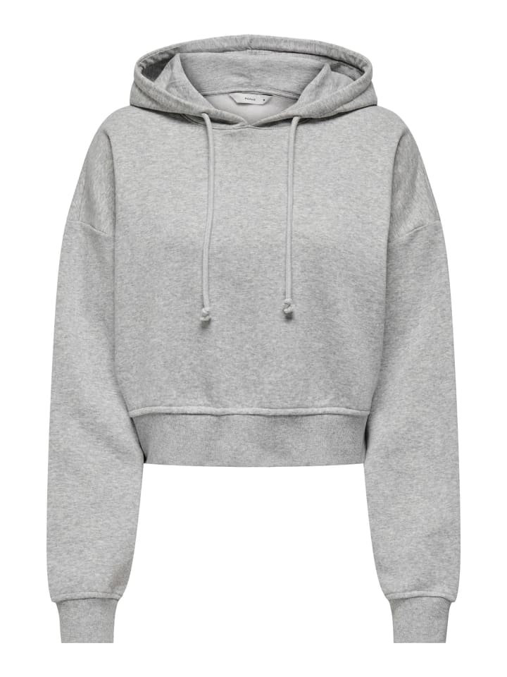 Kapuzenpullover in Light Grey Melange