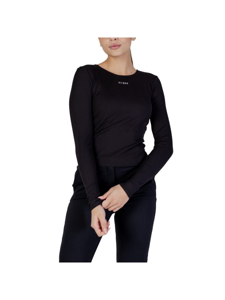 Schwarz Modal Langarmshirt